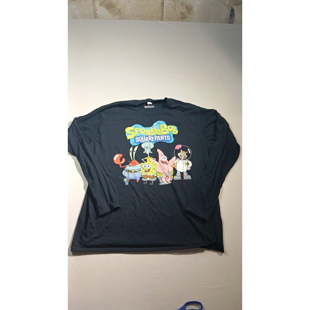 Port & Company SpongeBob SquarePants Nickelodeon Graphic T Shirt Mens XL Black